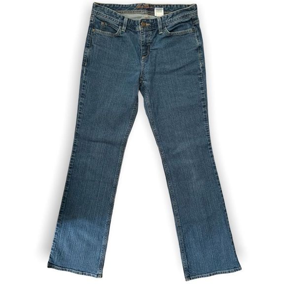 Eddie Bower High Rise Straight Leg Medium Wash Classic Fit Jeans 6 - Picture 1 of 10